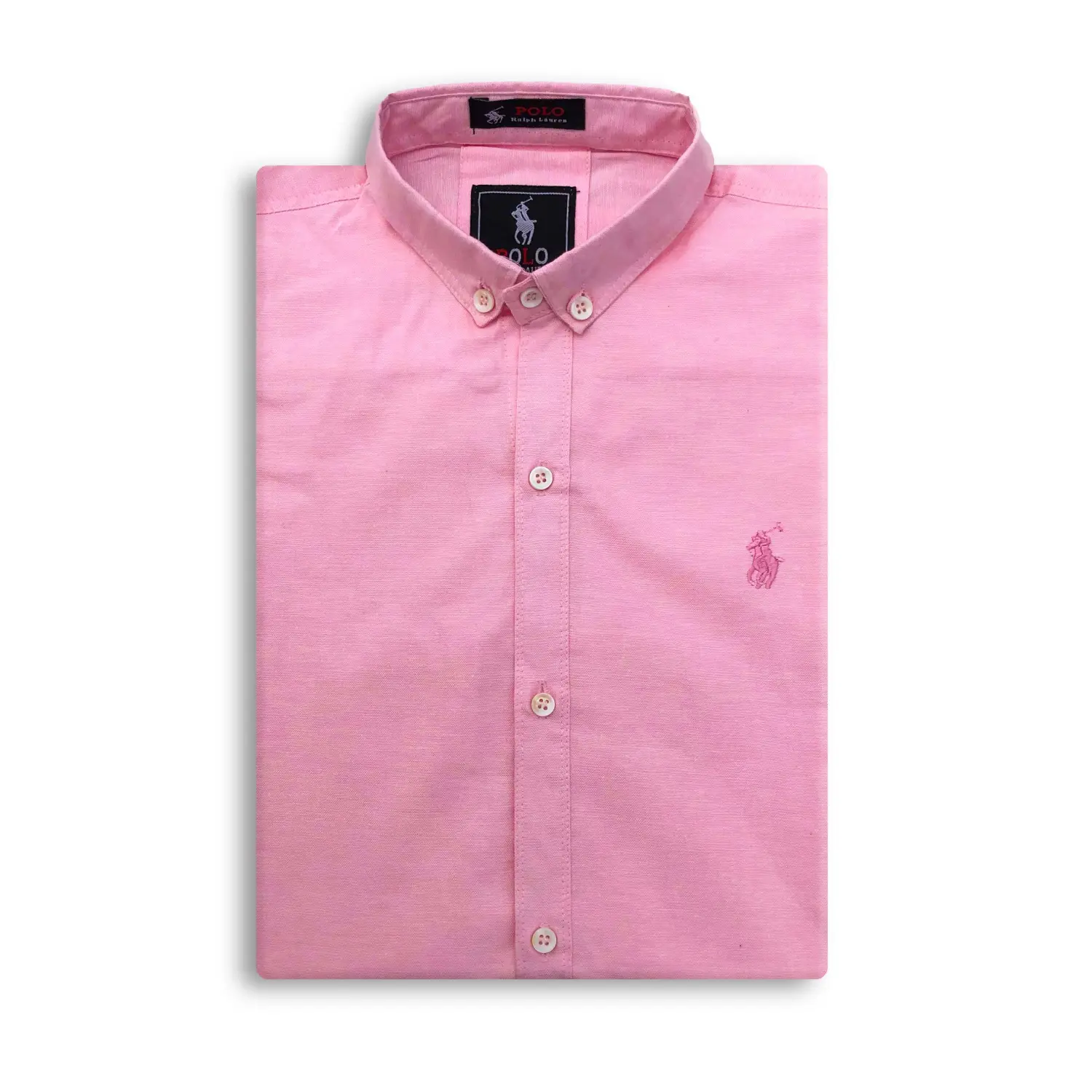 pink casual shirt with the white plain background