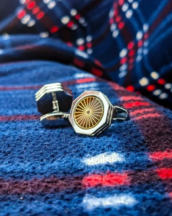 Maroon cufflinks for men